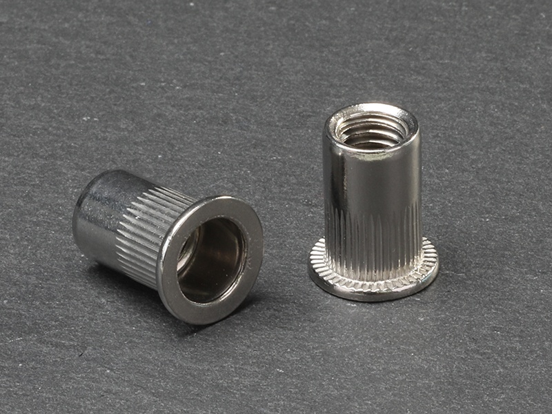 Flat head knurled body stainless steel