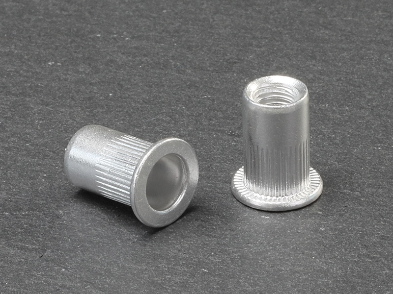Flat head knurled body steel-Aluminum