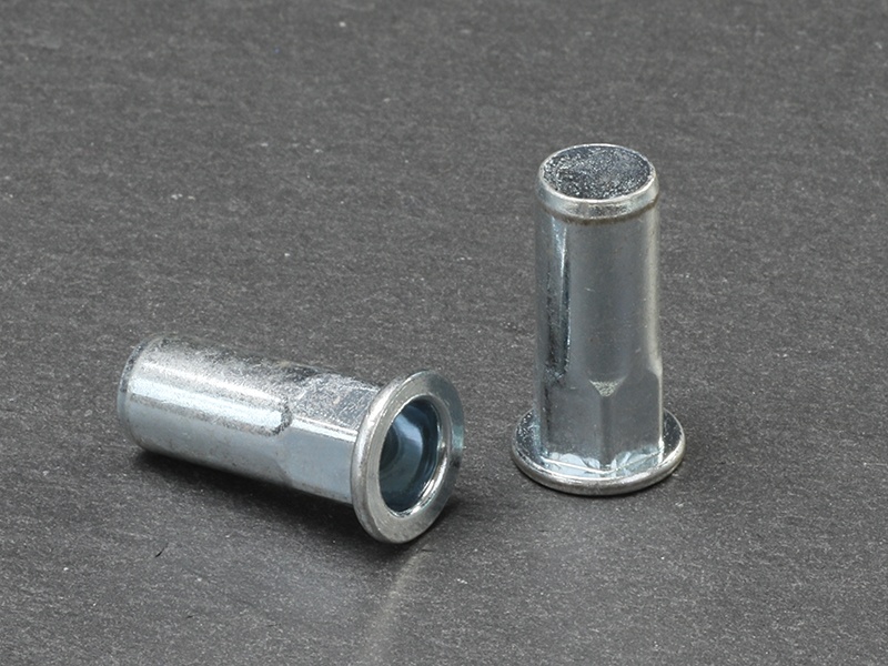 Flat head half hex body close end steel
