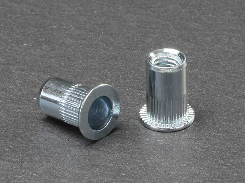 Flat head knurled body steel